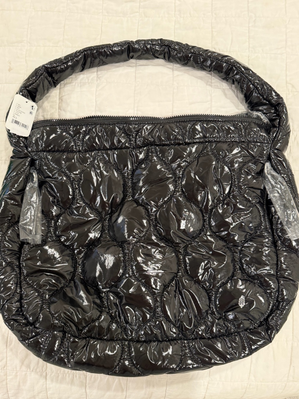 NWT Free People FP Movement Surplus Shine Tote Black - Picture 2 of 2